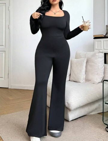 Salopetă lungă Shein Curve+, negru