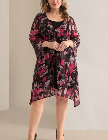Rochie mini Shein Curve+, mix culori