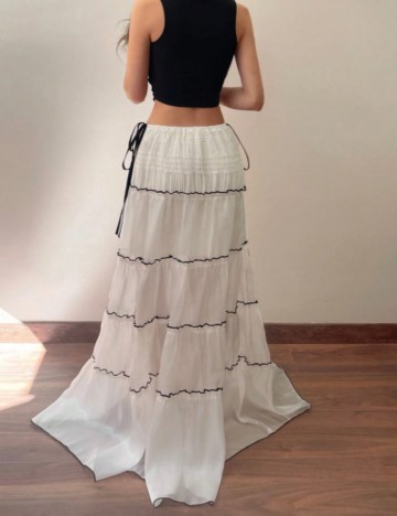 Fustă maxi Shein, crem