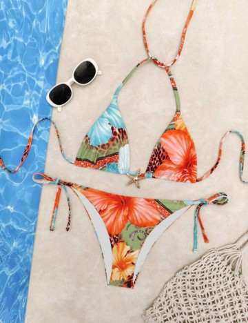 Costum de baie Shein Curve+, mix culori