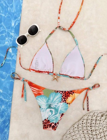 Costum de baie Shein Curve+, mix culori