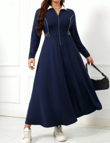 Rochie maxi Shein Curve+, albastru