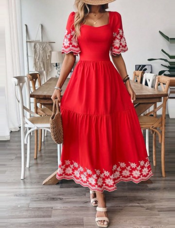 Rochie maxi Shein, roșu