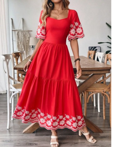 Rochie maxi Shein, roșu