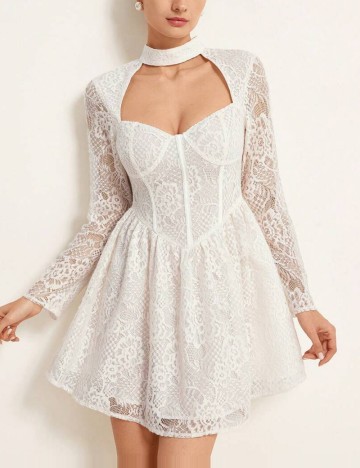Rochie mini Shein, crem