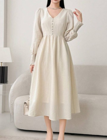 Rochie midi DAZY by Shein, crem