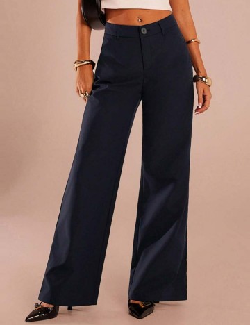 Pantaloni Forever by Shein, bleumarin