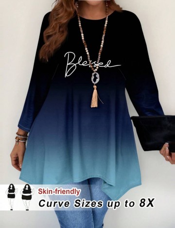 Bluză Shein Curve+, mix culori
