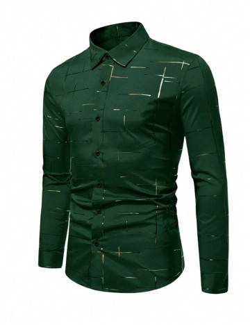 Cămașă MANFINITY by Shein, verde