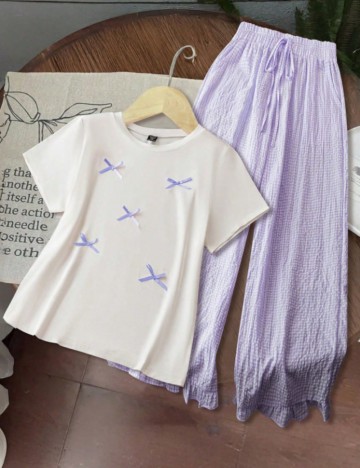 Compleu pijamale Shein Curve+, mov