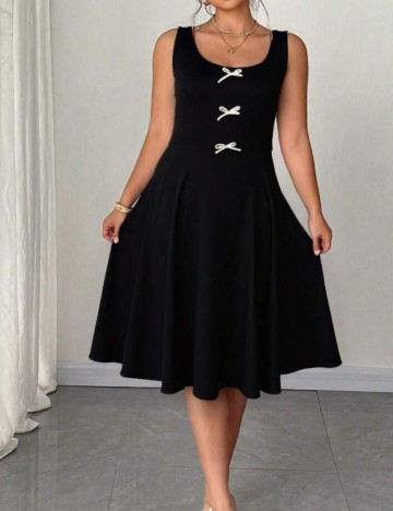 Rochie midi Shein Curve+, negru