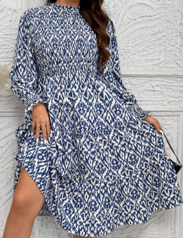 Rochie midi Shein Curve+, mix culori