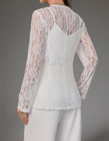 Cardigan Shein, alb