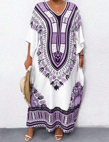 Rochie maxi Shein Curve+, mix culori