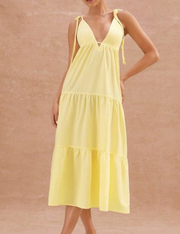 Rochie midi Shein, galben