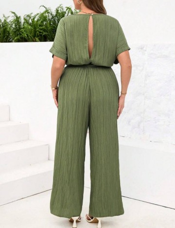 Salopetă lungă Shein Curve+, verde