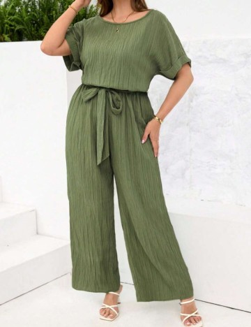 Salopetă lungă Shein Curve+, verde
