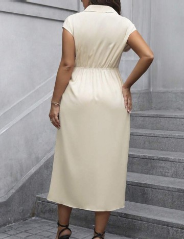 Rochie midi Shein Curve+, crem