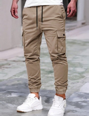 Pantaloni cargo MANFINITY by Shein, bej