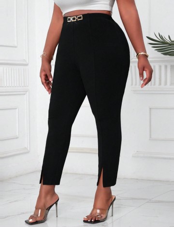 Pantaloni Shein Curve+, negru