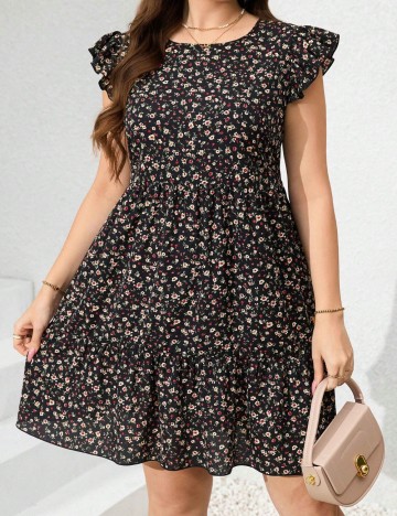 Rochie mini Shein Curve+, mix culori