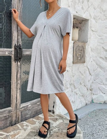 Rochie midi Shein Curve+, gri