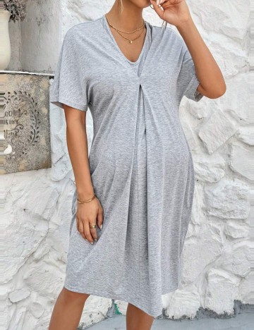 Rochie midi Shein Curve+, gri