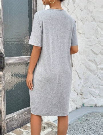 Rochie midi Shein Curve+, gri