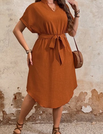 Rochie maxi Shein Curve+, maro
