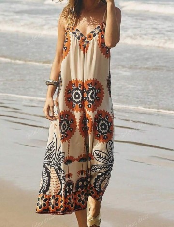 Rochie maxi Shein, mix culori
