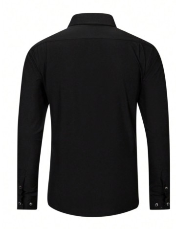 Cămașă MANFINITY by Shein, negru