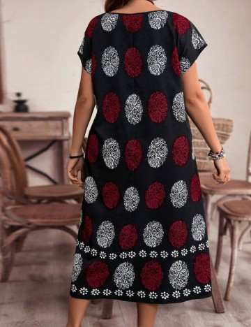 Rochie midi Shein Curve+, mix culori