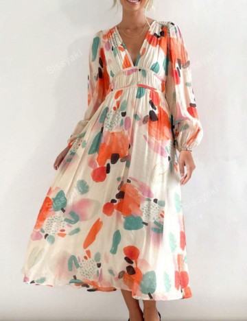 Rochie maxi Shein, mix culori