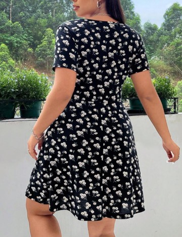 Rochie mini Shein Curve+, mix culori