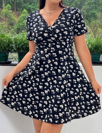 Rochie mini Shein Curve+, mix culori