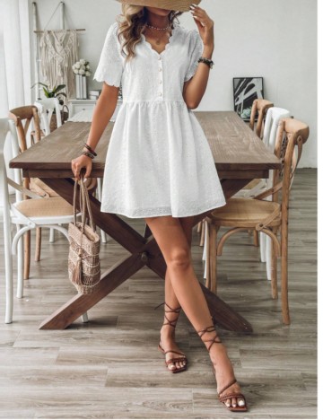 Rochie mini Shein, alb