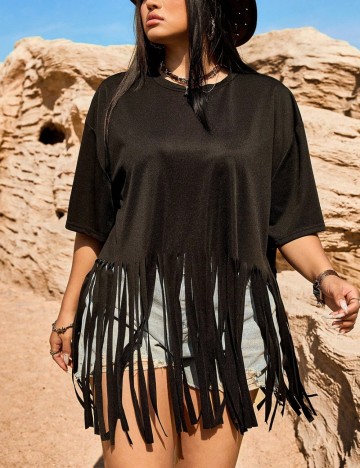 Tricou Shein Curve+, negru