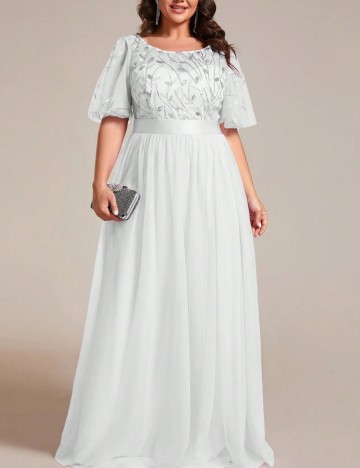 Rochie de ocazie și bridal Shein Curve+, alb