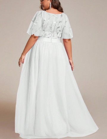 Rochie de ocazie și bridal Shein Curve+, alb