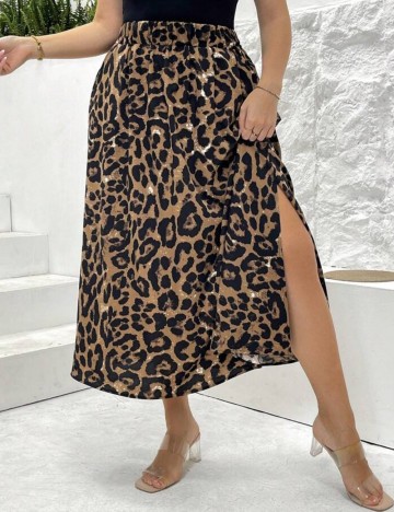 Fustă maxi Shein Curve+, mix culori