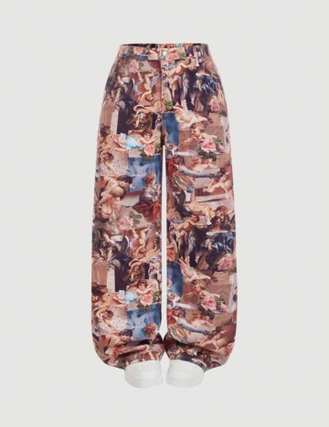 Pantaloni Shein Curve+, mix culori