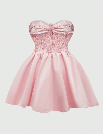 Rochie mini Shein Curve+, roz