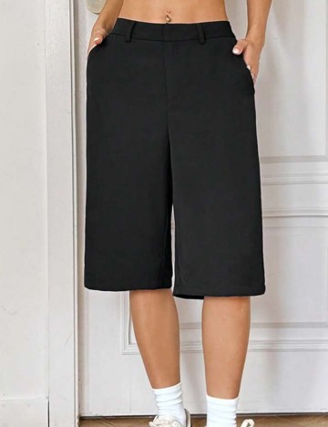 Pantaloni 3/4 Shein, negru