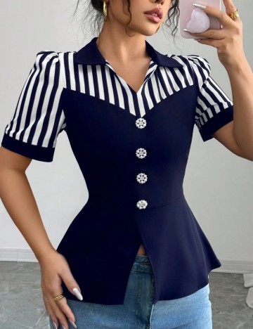 Cămașă cu mânecă scurtă Shein, mix culori