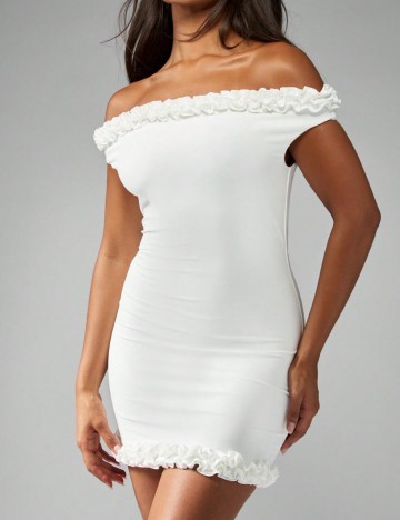 Rochie mini Missguided by Shein, alb