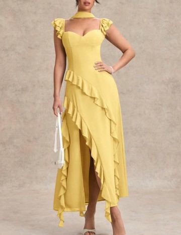 Rochie maxi SHEIN BAE, galben