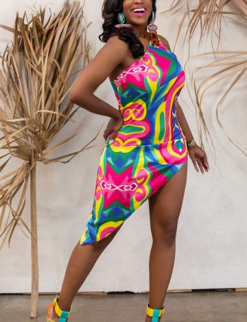Rochie mini Shein, mix culori