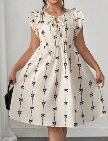 Rochie mini Shein Curve+, crem