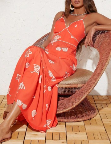 Rochie maxi SHEIN VCAY, mix culori