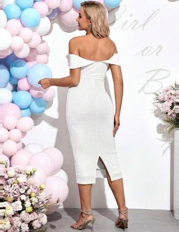 Rochie midi Shein, alb